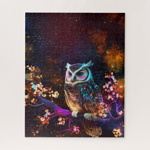 Fantasy Abstract Owl Jigsaw Puzzle