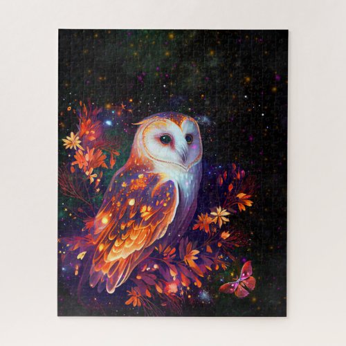 Fantasy Abstract Owl Jigsaw Puzzle