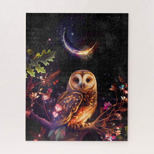 Fantasy Abstract Owl Jigsaw Puzzle