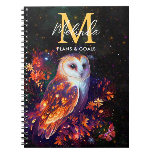 Fantasy Abstract Owl Notebook