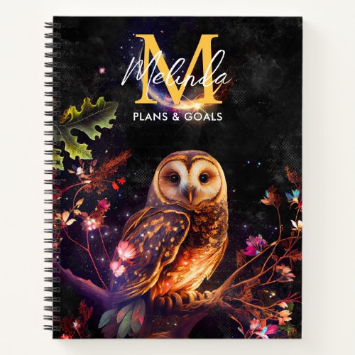 Fantasy Abstract Owl Notebook