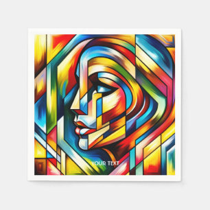 Fantasy Abstract Stained Glass Napkins