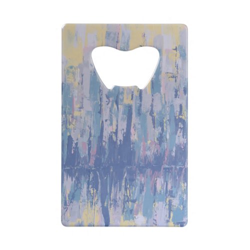 Fantasy Abstract Waterfront Cityscape Credit Card Bottle Opener