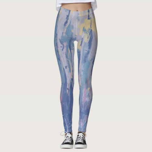 Fantasy Abstract Waterfront Cityscape Leggings