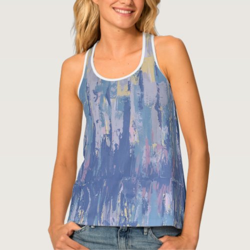 Fantasy Abstract Waterfront Cityscape Tank Top