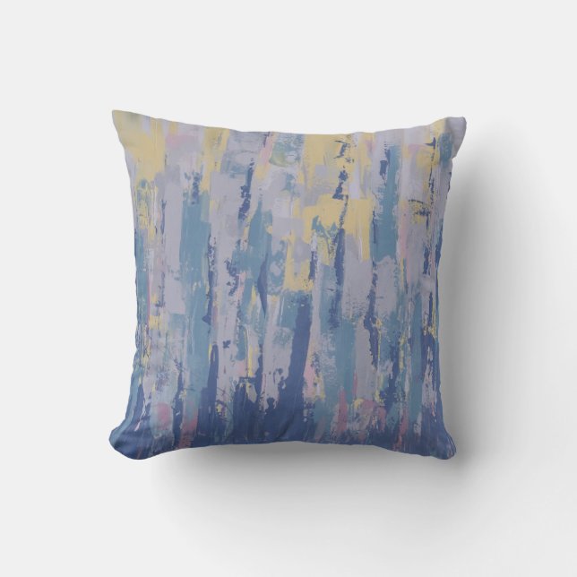 Fantasy Abstract Waterfront Cityscape Throw Pillow (Front)