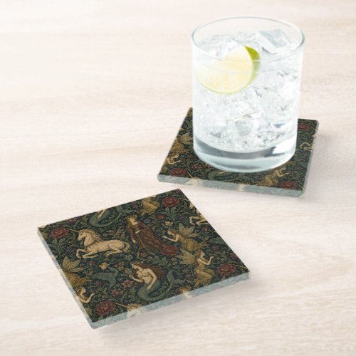Fantasy Academia Feminine Glass Coaster