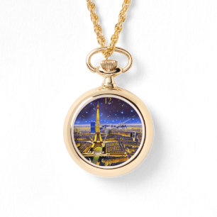 Fantasy Aerial View of Paris Under the Stars Watch