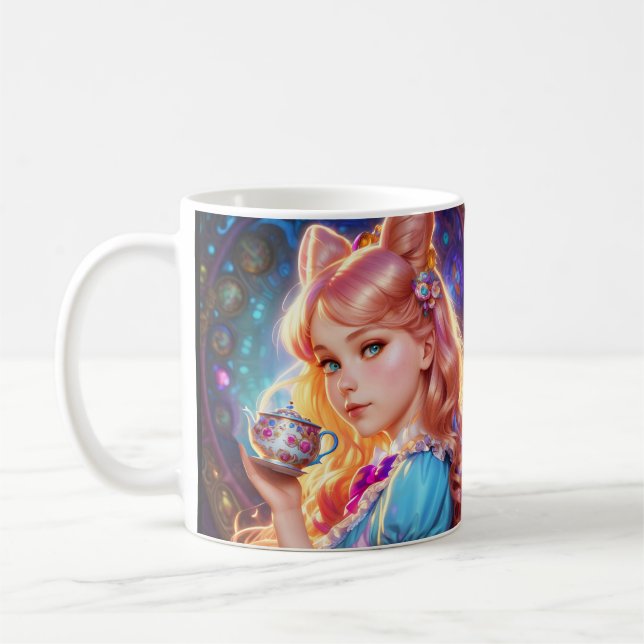 Fantasy Alice In Wonderland Coffee Mug (Left)