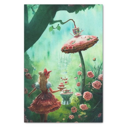 Fantasy Alice in Wonderland Decoupage Tissue Paper