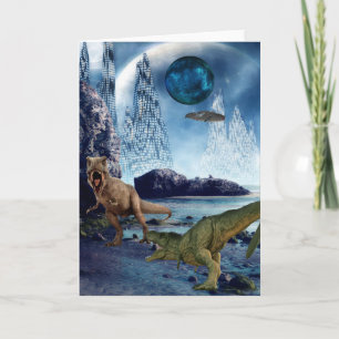 Fantasy Alien Planet Tyrannosaurus Dinosaur  Card