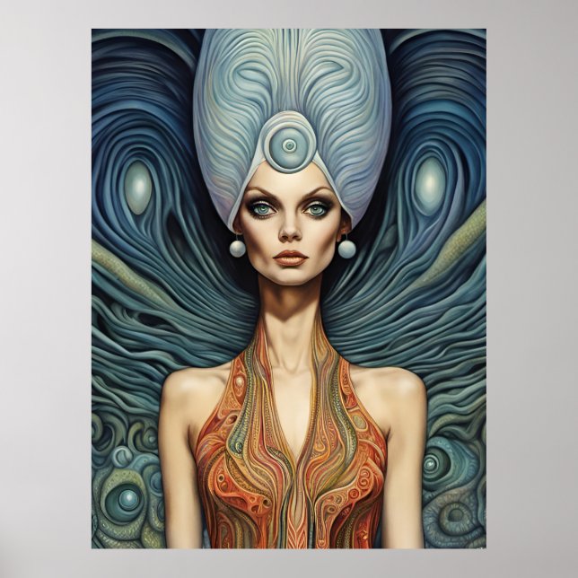 Fantasy Alien Woman Poster (Front)