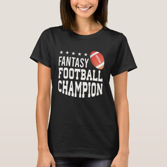 Fantasy American Football Champion Cool Rugby T-Shirt (Front)