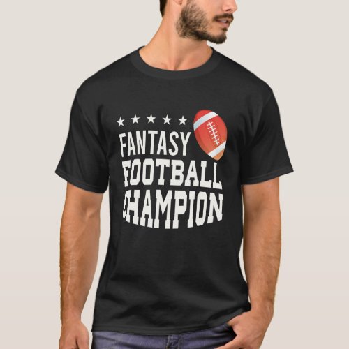 Fantasy American Football Champion Cool Rugby T_Shirt