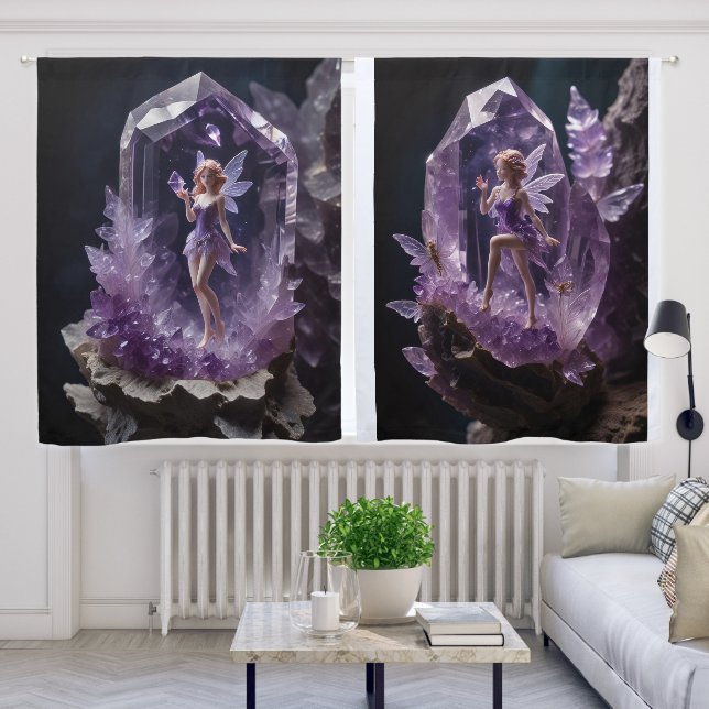 Fantasy Amethyst Fairy Curtains (Living Room)