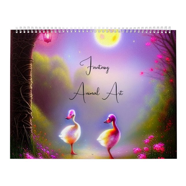 Fantasy animal art for kids calendar (Cover)