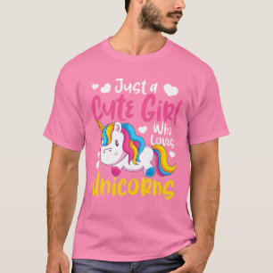 Fantasy Animal Women Just A Cute Girl Who Loves Un T-Shirt