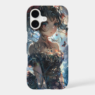 Fantasy Anime Girl in Enchanted Garden iPhone 17 Case