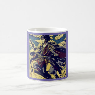 Fantasy Anime Hero 2 - Japanese Woodcut Coffee Mug