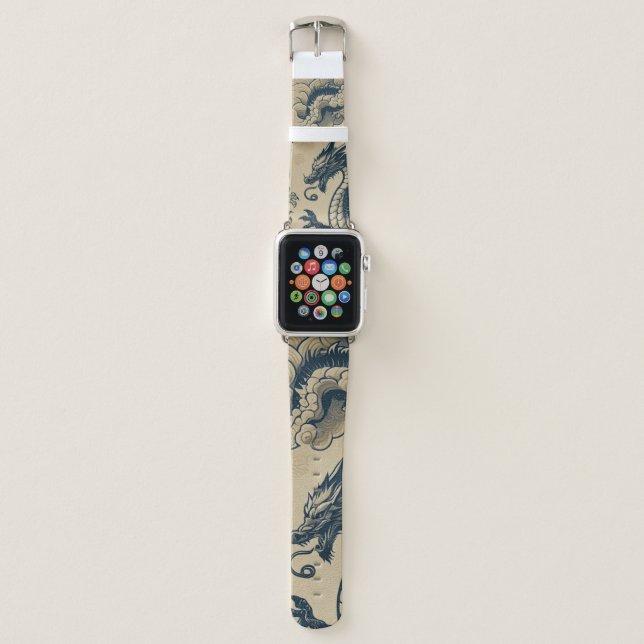 Fantasy Antiqued Dragons  Apple Watch Band (Front)