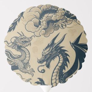 Fantasy Antiqued Dragons Balloon