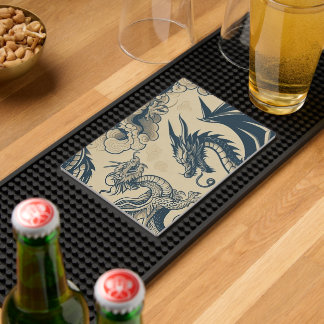 Fantasy Antiqued Dragons  Bar Mat
