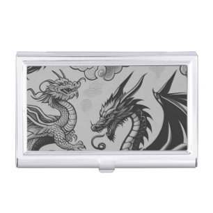 Fantasy Antiqued Dragons Business Card Case