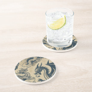 Fantasy Antiqued Dragons Coaster