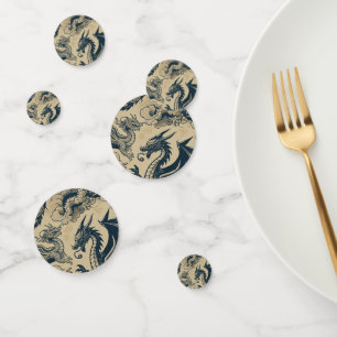 Fantasy Antiqued Dragons Confetti