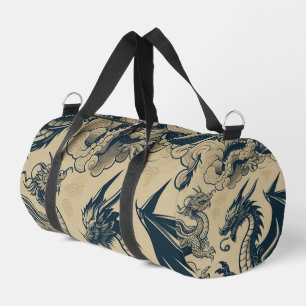 Fantasy Antiqued Dragons  Duffle Bag