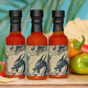 Fantasy Antiqued Dragons  Hot Sauces