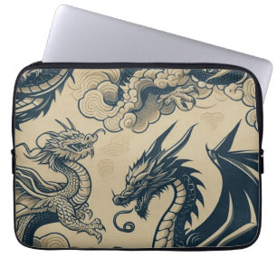 Fantasy Antiqued Dragons  Laptop Sleeve