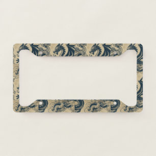 Fantasy Antiqued Dragons  License Plate Frame