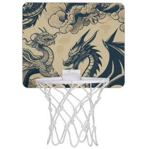 Fantasy Antiqued Dragons Mini Basketball Hoop