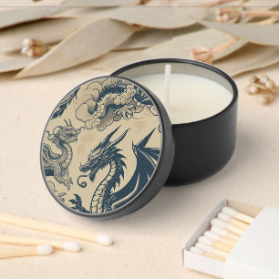 Fantasy Antiqued Dragons  Mini Candle Favors