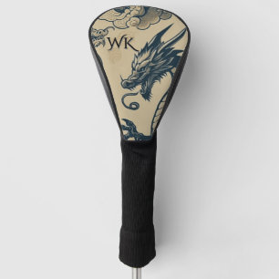 Fantasy Antiqued Dragons Personal Golf Head Cover