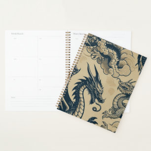 Fantasy Antiqued Dragons Planner