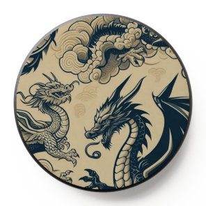 Fantasy Antiqued Dragons  PopSocket