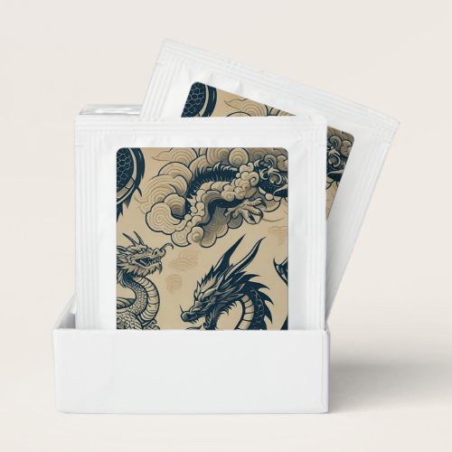 Fantasy Antiqued Dragons  Tea Bag Drink Mix