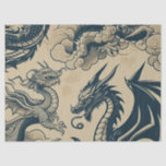Fantasy Antiqued Dragons  Tissue Paper