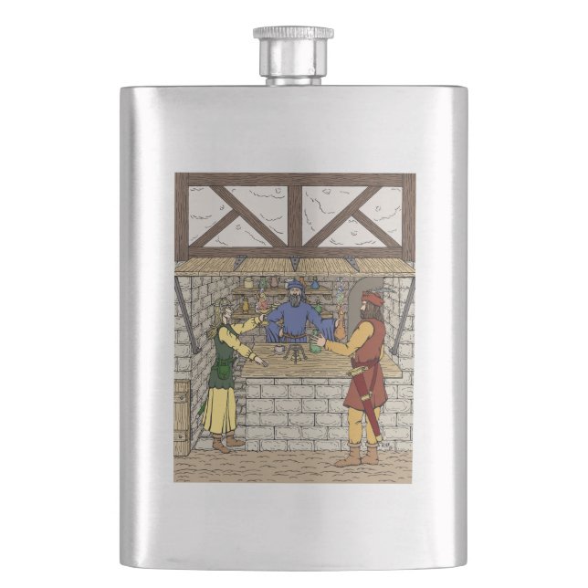 Fantasy Apothecary Shop Flask (Front)