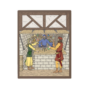 Fantasy Apothecary Shop Metal Print