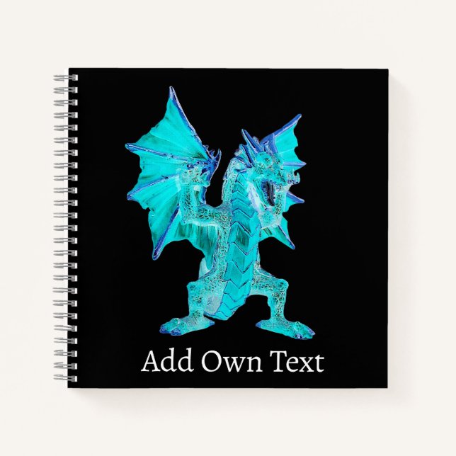 Fantasy Aqua Dragon  Notebook (Front)