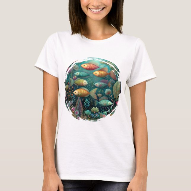 Fantasy Aquarium Whimsical Fish Women's T-Shirt (Front)