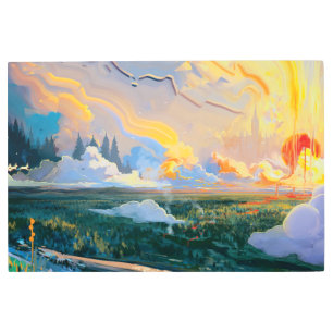 Fantasy art 36"x 24" Metal Wall Art