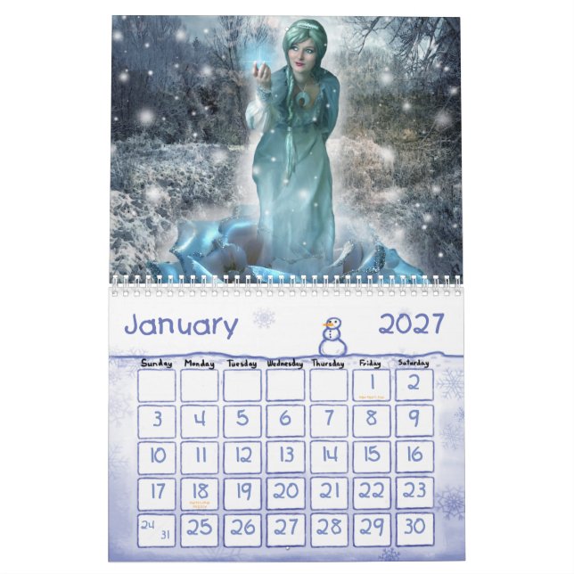 Fantasy Art Calender - Version 2 Calendar (Jan 2027)