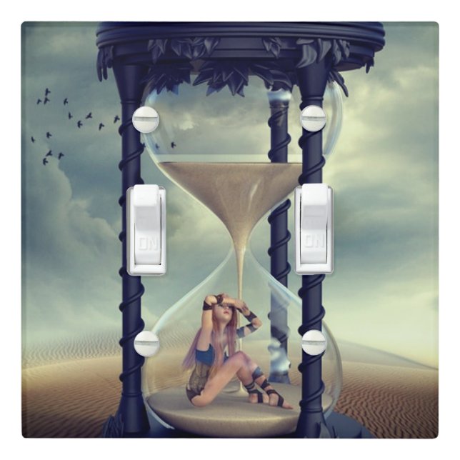 Fantasy Art  Digital Art Hour Glass Switch Plate (In Situ)