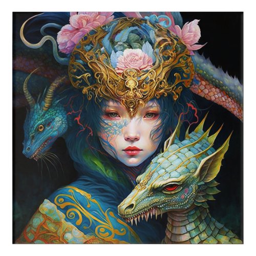 Fantasy Art Dragon Goddess Queen
