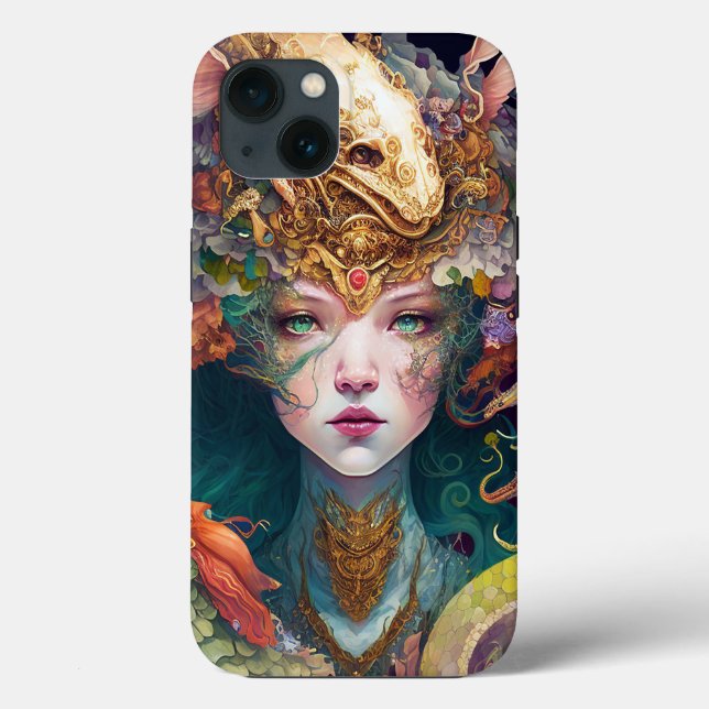 Fantasy Art Dragon Goddess Queen Case-Mate iPhone Case (Back)
