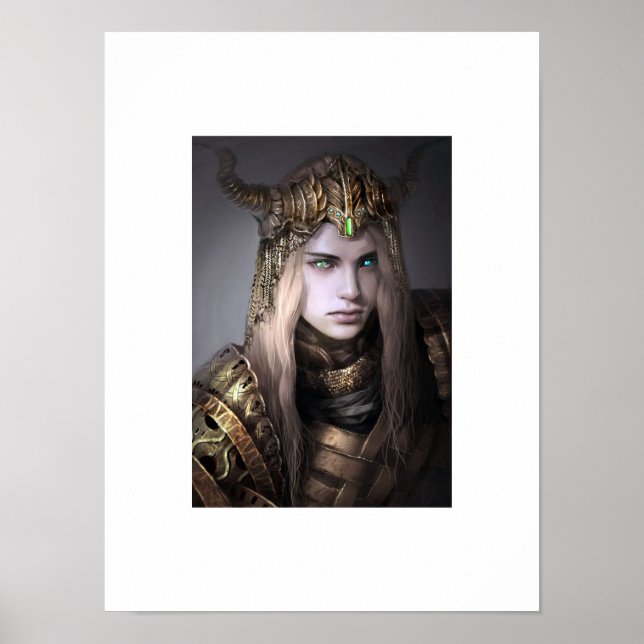 Fantasy Art, Female Warrior Poster (Front)